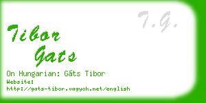 tibor gats business card